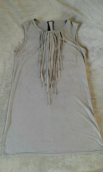 Robe tunique grise effet peau de pêche Taille unique (36-38)