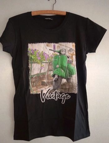 T-shirt manches courtes strass