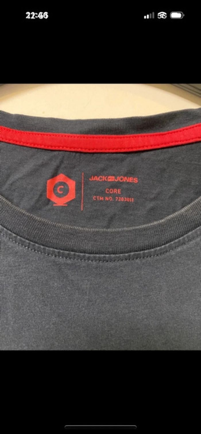 Teeshirt marine Jack & Jones taille M - photo numéro 3