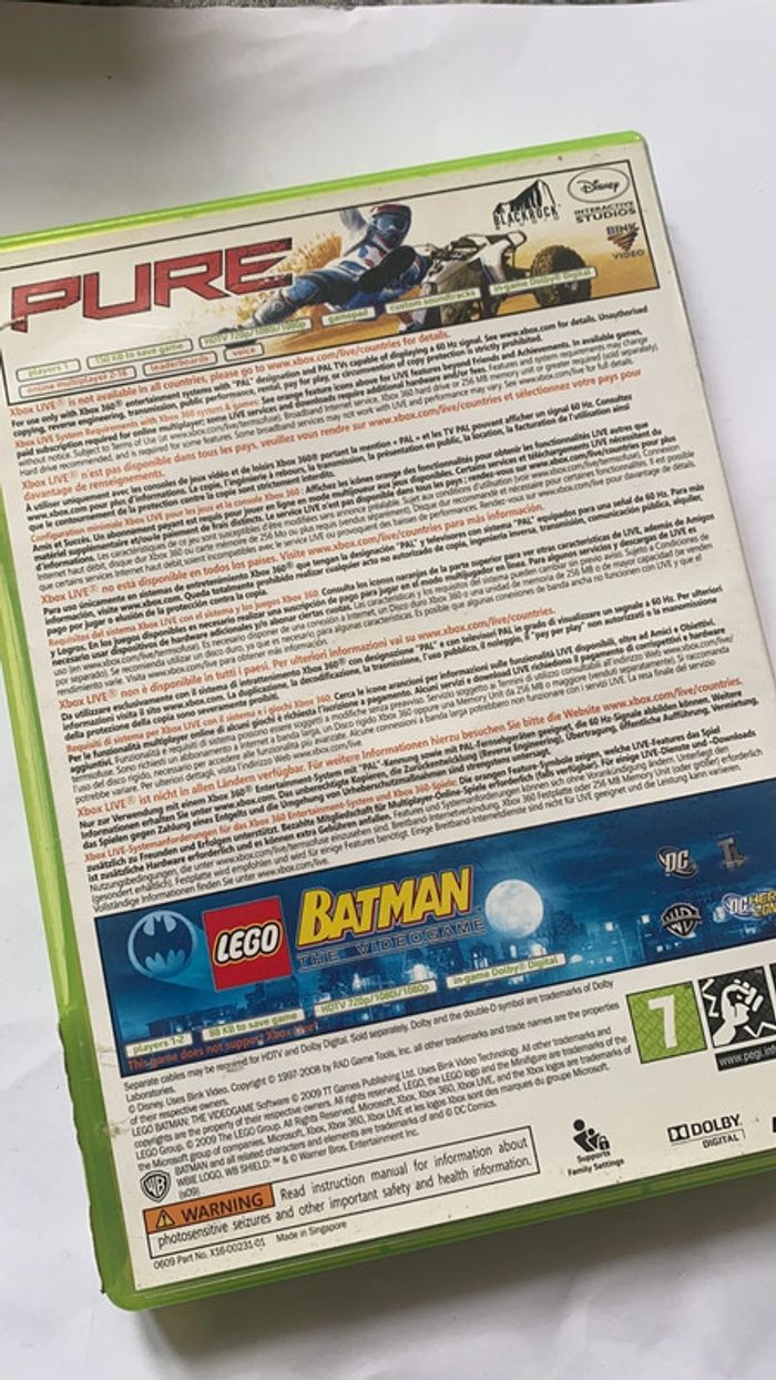 pure + Batman Xbox 360 - photo numéro 2