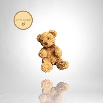 Peluche ours bouclé marron Jardin d’Ulysse A1050
