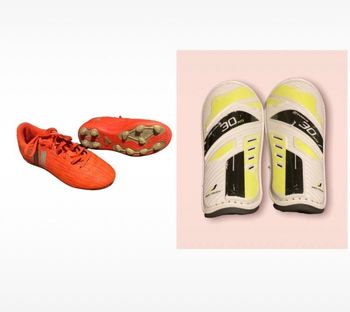 Chaussures de foot + protèges tibias
