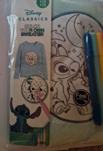 Coloris ton propre sweat Stitch et Angel 110-116 cm