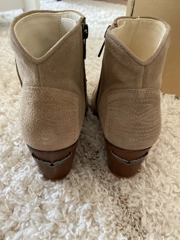 Bottine en nubuck beige taupe Zadig et voltaire - photo numéro 9