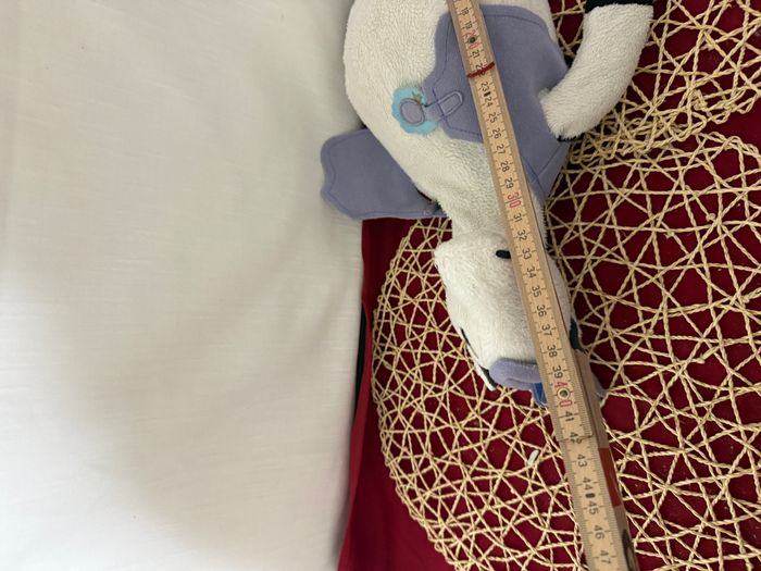 Doudou Cheval jument en Peluche Cirque Klappar Cirkus Blanc gris gilet mauve Violet à fleur 40 Cm - photo numéro 4