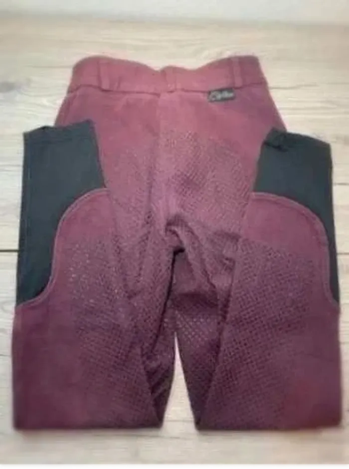 Pantalon  d’Équitation  Équilibre Full grip /  Kraemer  Taille  36,  Bordeau, Très  Bon  État - photo numéro 4