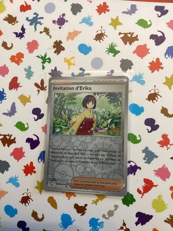 carte Pokémon dresseur supporter invitation d’erika reverse 160/165 EV3.5 collection 151 FR neuf