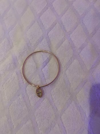 Jonc  maille marine doré