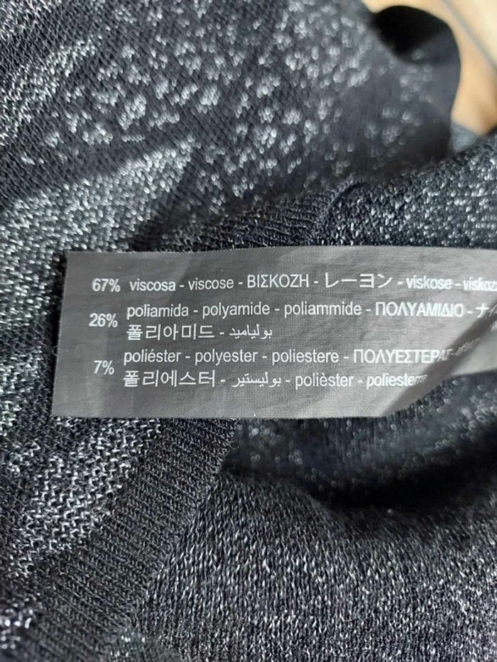 Joli pull Zara noir et argenté - photo numéro 6