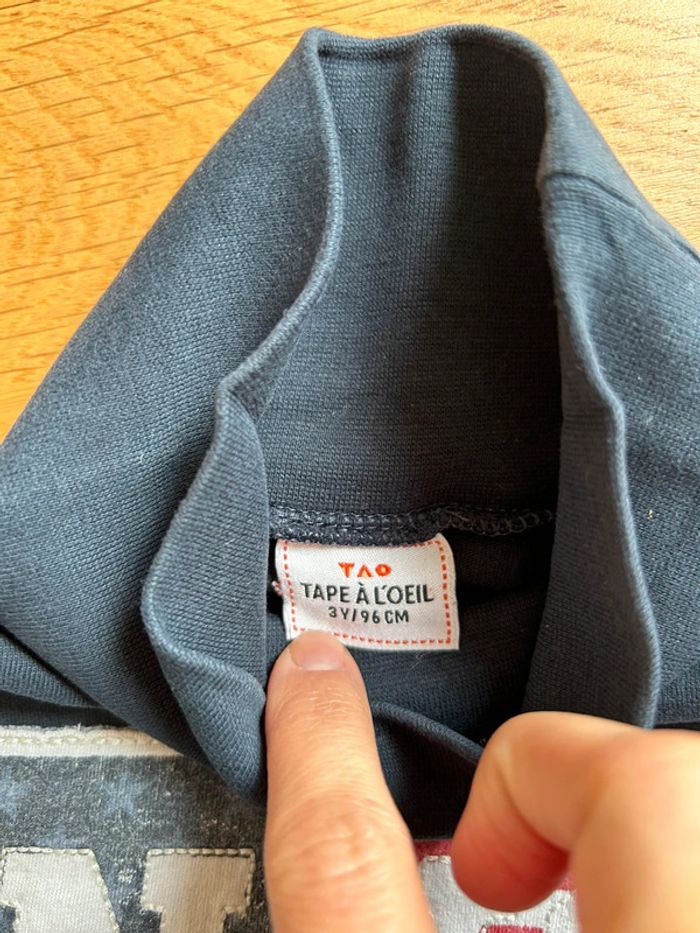 Sous pull col roulé NYC garçon TAO idéal pour ski/hiver - photo numéro 3