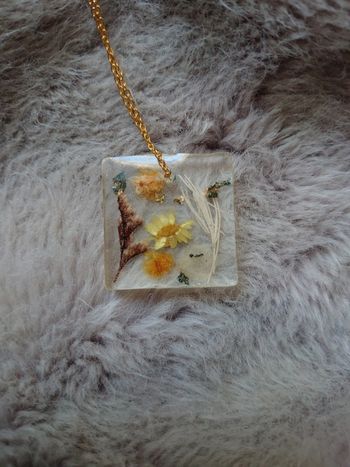 Collier fleurs séchées