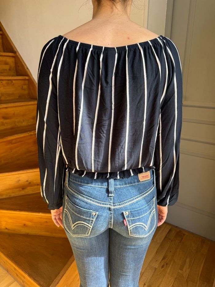 Blouse rayée bleue et blanche - H&M - photo numéro 5
