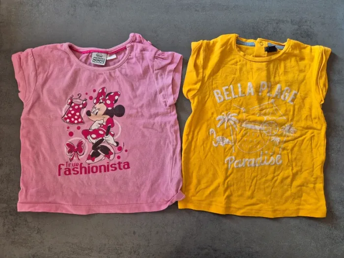 Lot T-shirts MC,  Fille 24 mois - photo numéro 2
