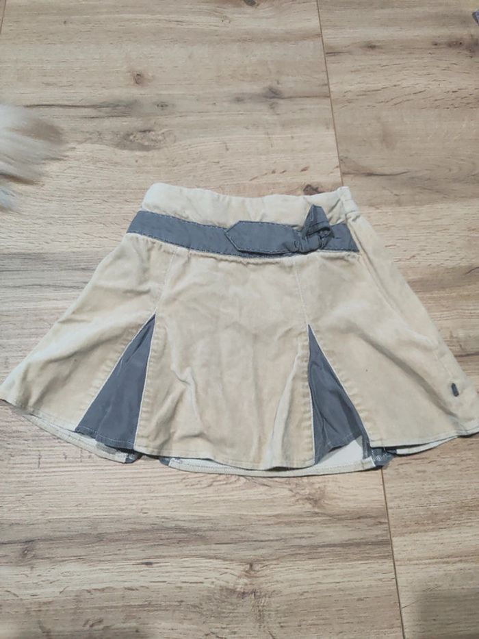 Jupe patineuse Obaibi 3 ans en daim petit noeud