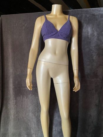 Haut de maillot de bain brillant et violet taille L cupshe