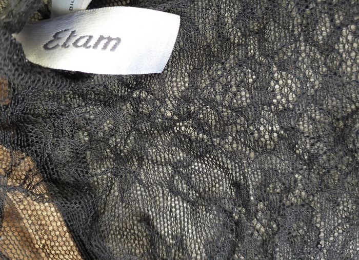 Caraco soutien gorge etam noir or doré 85c - photo numéro 4