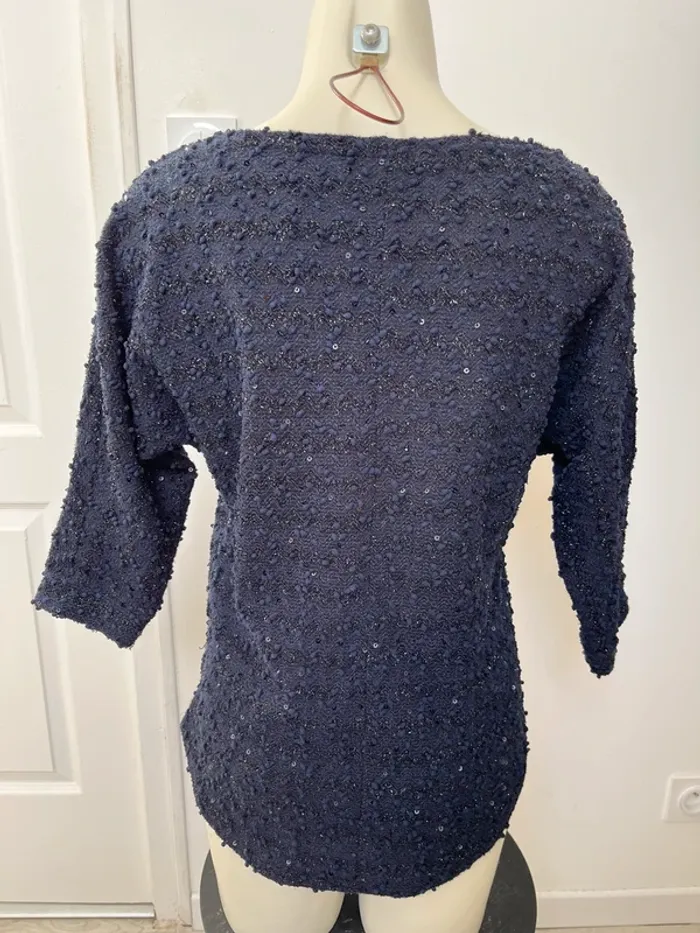 Haut manches 3/4 avec sequins - photo numéro 4