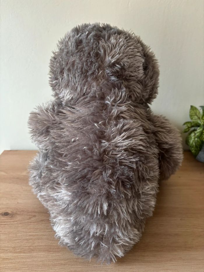 Doudou peluche paresseux gris blanc zd trading action - photo numéro 4