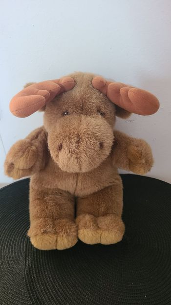 Doudou peluche cerf élan renne beige 35 cm Ikea