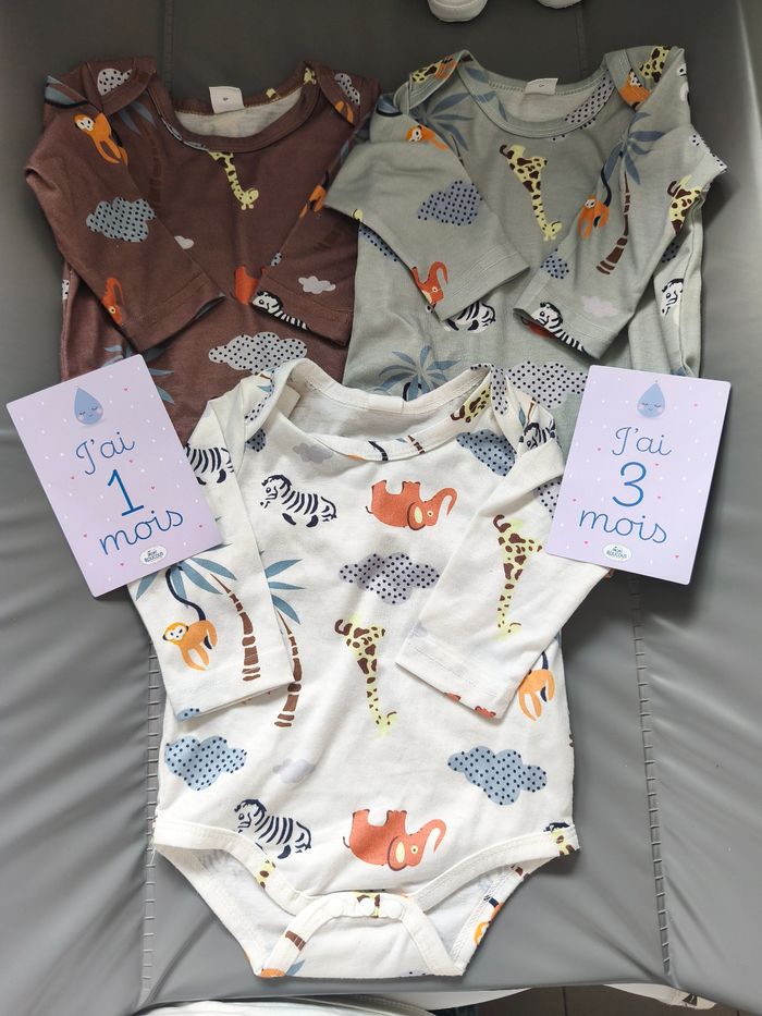 Lot de 3 bodies manches longues