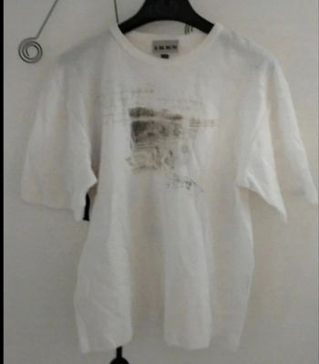 Tee-shirt manches courtes blanc imprimé IKKS taille 8 ans