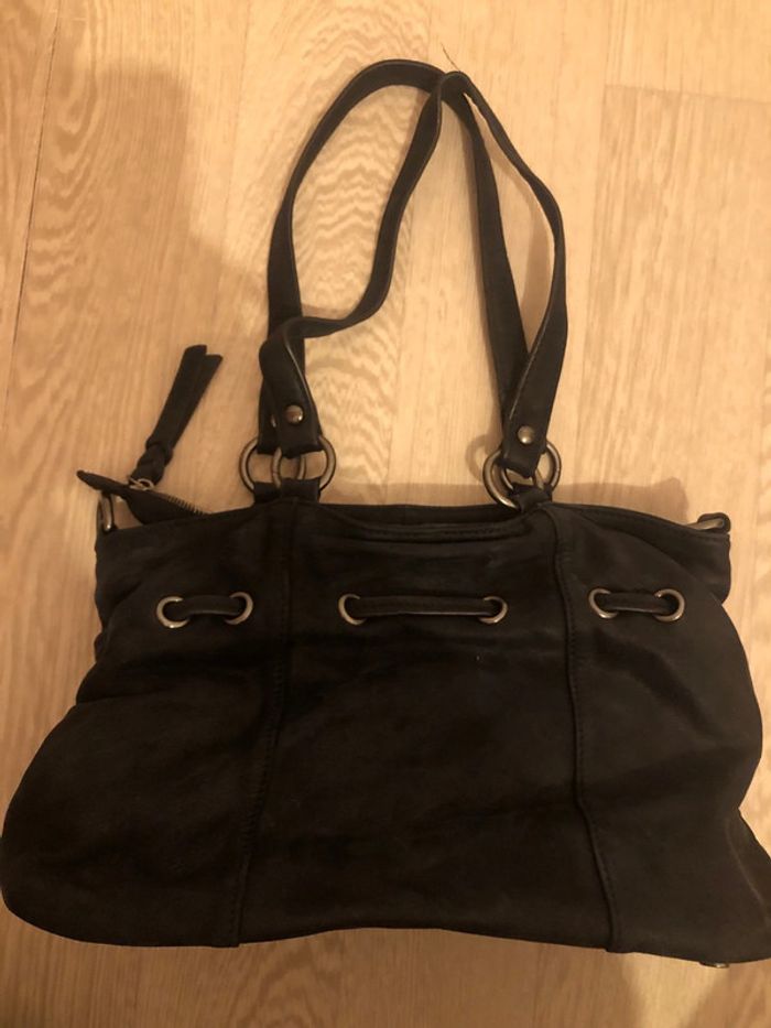 Sac cuir marque fuchsia - photo numéro 4