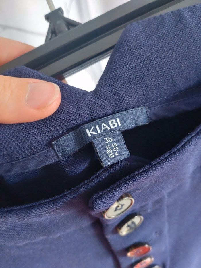 Joli pantalon chic bleu marine femme taille 36 - photo numéro 3