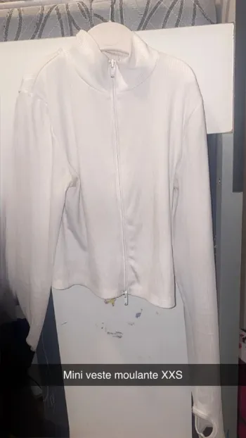 Mini veste blanche moulante XXS
