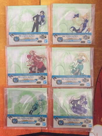 Kirito Asuna Alice Sinon Leafa Yuki stand set 10th anniversary Sword Art Online SAO Ichiban Kuji