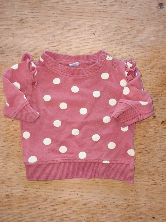 Pull rose très jolie fille 1 mois Zeeman 1 euro excellent état - photo numéro 2