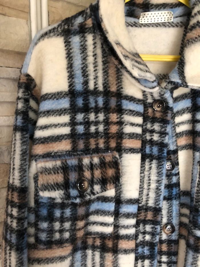 Veste longue à carreau - photo numéro 2
