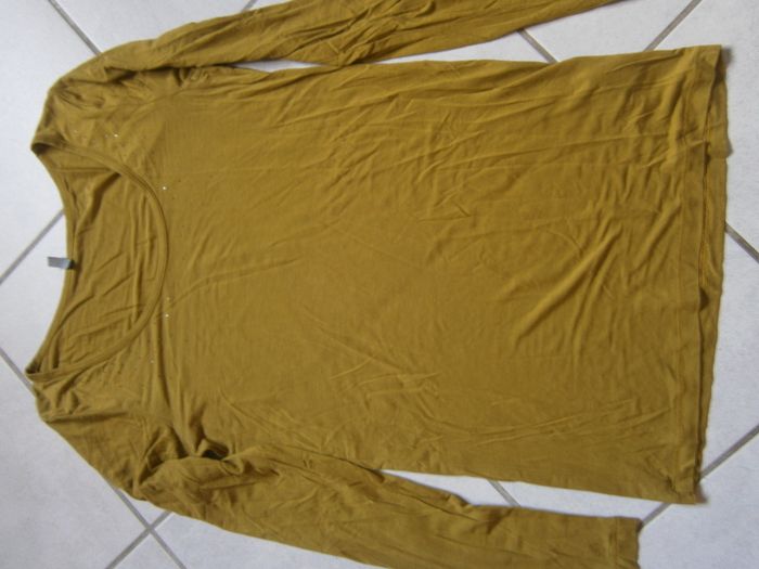 Tee-shirt ML moutarde COP COPINE Taille L - photo numéro 2