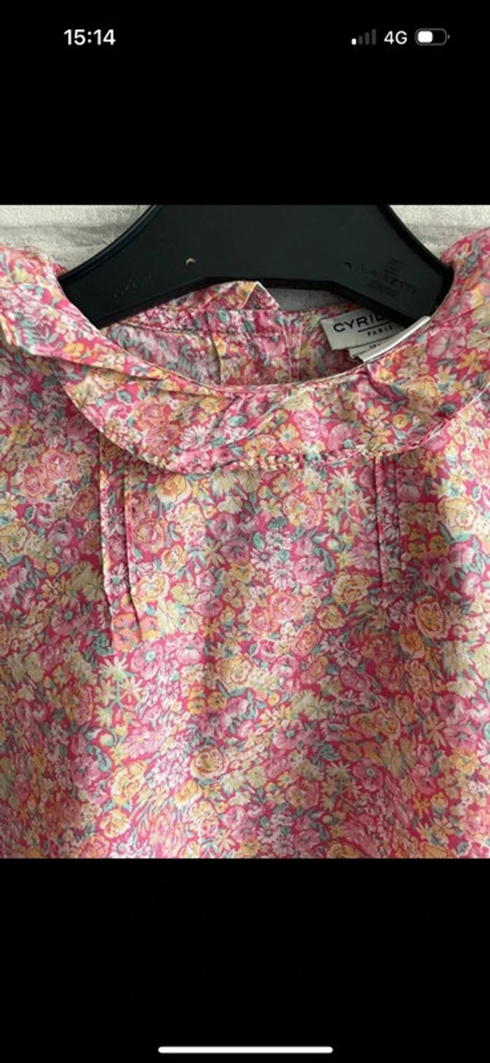 Blouse Liberty Cyrillus taille 18 mois - photo numéro 4