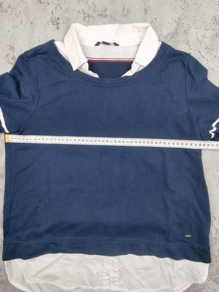 Sweat effet superposé Tommy Hilfiger bleu marine, L Femmes - photo numéro 10