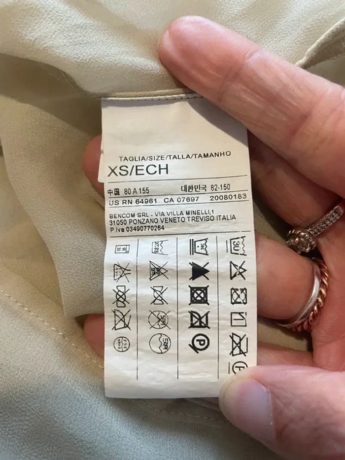 Blouse Sisley - Crème et noire - Taille XS - photo numéro 7