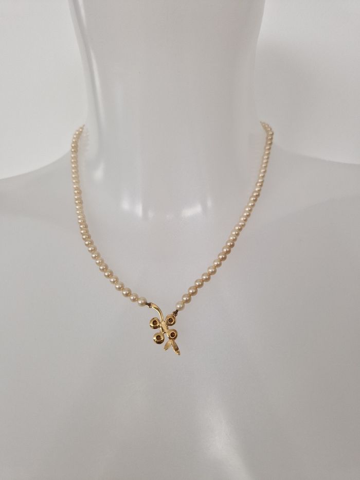 Collier vintage perles et son motif - photo numéro 5