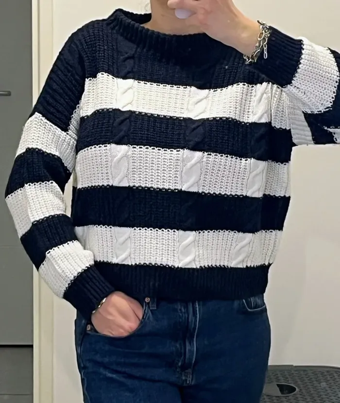 Pull marinière oversize court Etam taille M