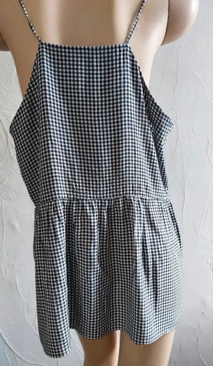 Blouse Vichy à Fleurs Brodées Taille 42 - photo numéro 4