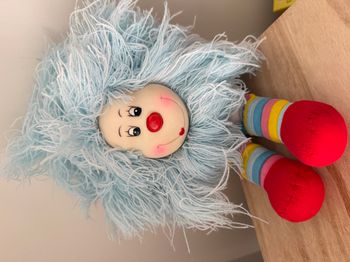 Peluche Sprite Fakie bleu foncé Rainbow Brite vintage des années 1980