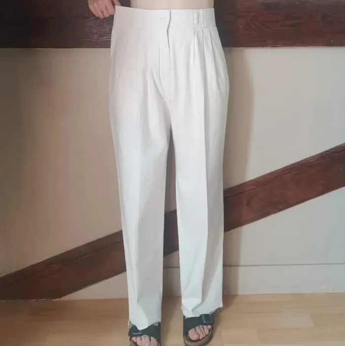 Pantalon blanc à pinces Newman - photo numéro 5