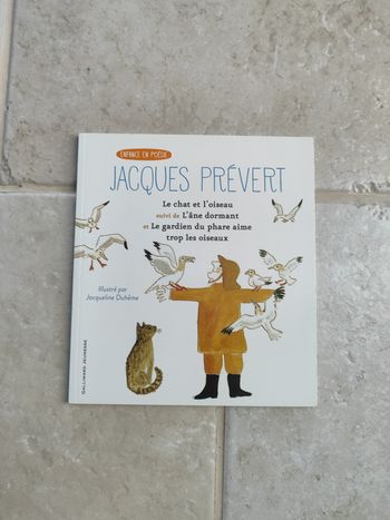 Livre Jacques Prévert Le chat et l'oiseau