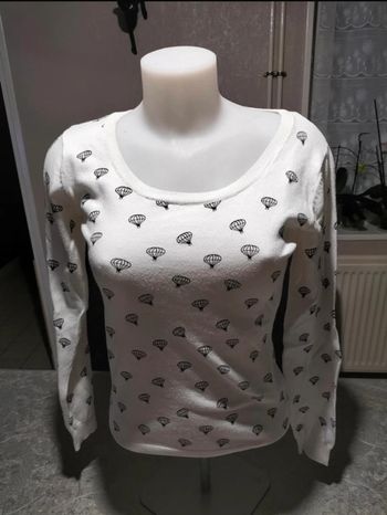 Jolie pull motif mongolfiere T34/36
