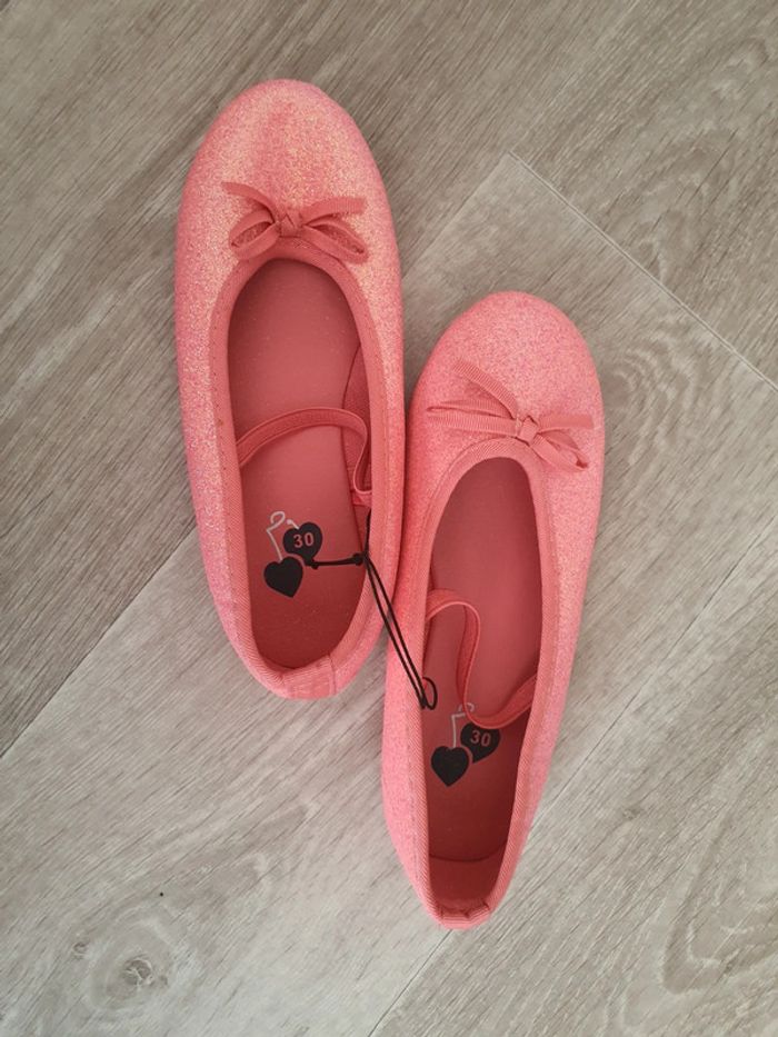 Ballerines roses pailletés taille 30 neuves - photo numéro 5