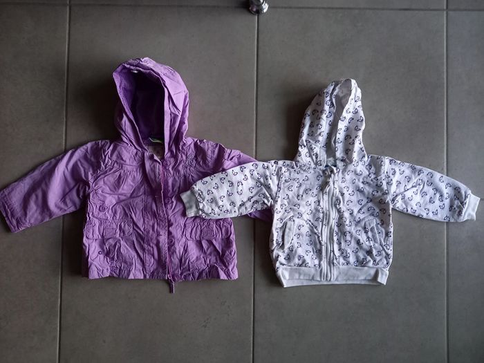 Veste 2 en 1 parme fille 12 mois - photo numéro 3