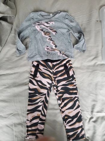 🌴 Ensemble marque kenzo fille imprimé tigre 2 ans