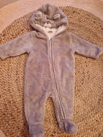 Combinaison pilote grise TAO bébé mixte 3mois
