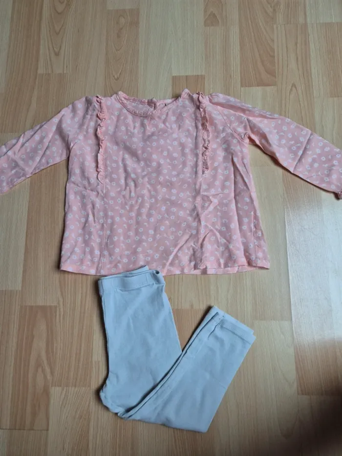 Chemisier et legging 86 cm