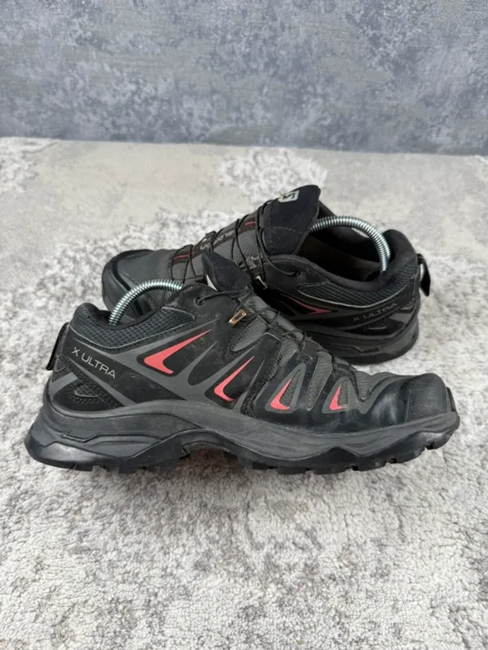 Salomon X Ultra 2 Gore-Tex - Black & Grey & Orange / Corzil - photo numéro 6