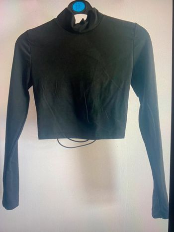 Croc top Noir laçage dans le dos