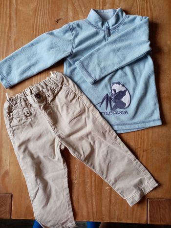 2 ans 92 cm pantalon et polaire